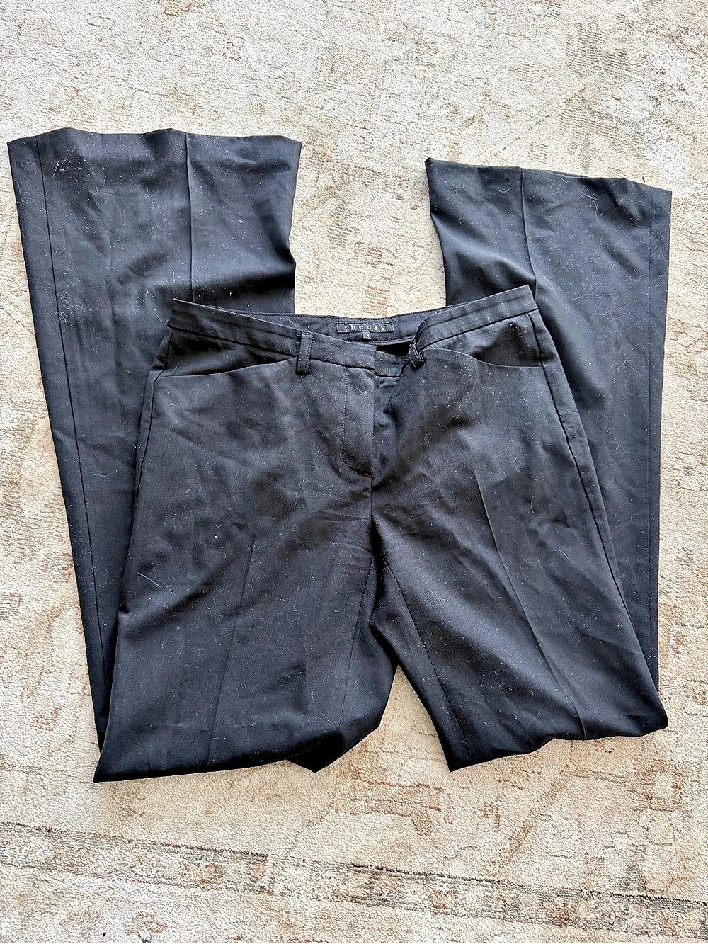 Theory Women's low rise Wool Flare Pants Size 4